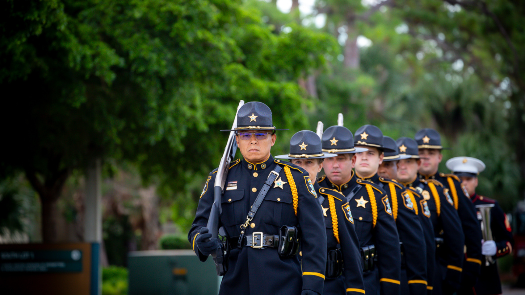 members of the Sarasota County Sheriff’s Office in formation