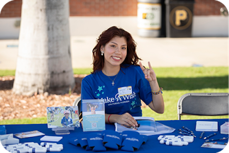 student posing go bulls