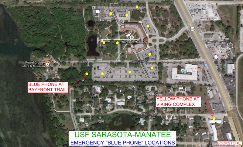 Emergency Phones | Health and Safety | USF Sarasota-Manatee Campus