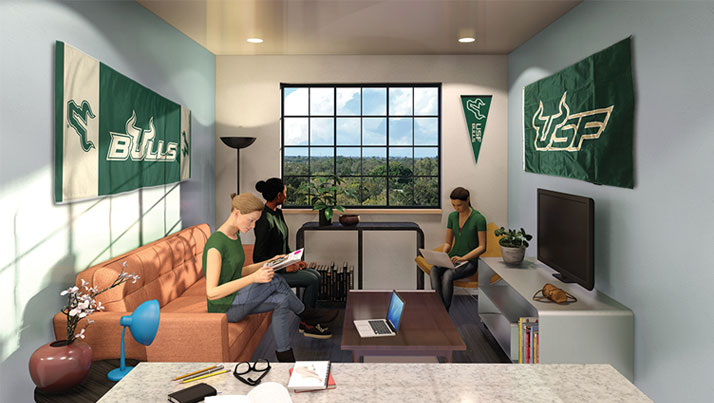 Render Student Living Area