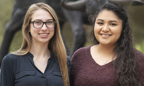 Elizabeth Kemker and Brittany Aburto recently completed a criminology course, Prisoner Reentry and Recidivism.