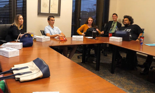 Students in a meeting