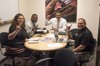 Left to right are: Shaina Gonzalez, Milton White, Carlos Moreira and Jason Miller.