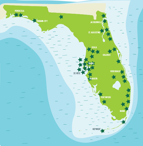 Map of Florida breweries