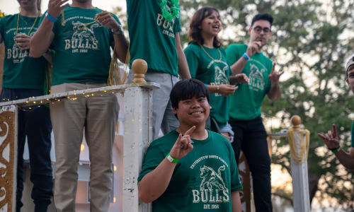 Andre Aquino in the Homecoming Parade