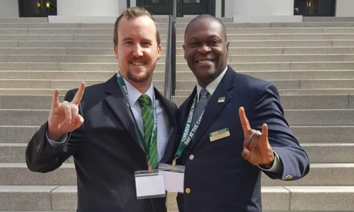 Darren Gambrell with Sean Grosso at USF Day at the Capitol