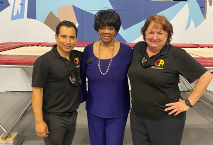 Dr. Davis-Cotton with Circus Arts