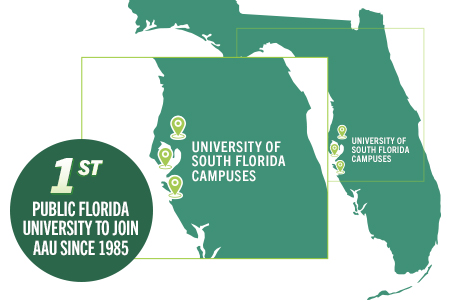 USF is the first public Florida university to join th AAU since 1985