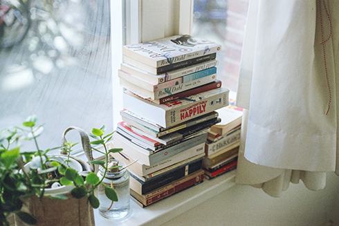 Stack of books.