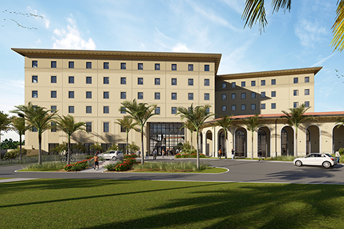 student center and residence hall