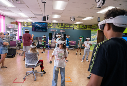 campers using VR
