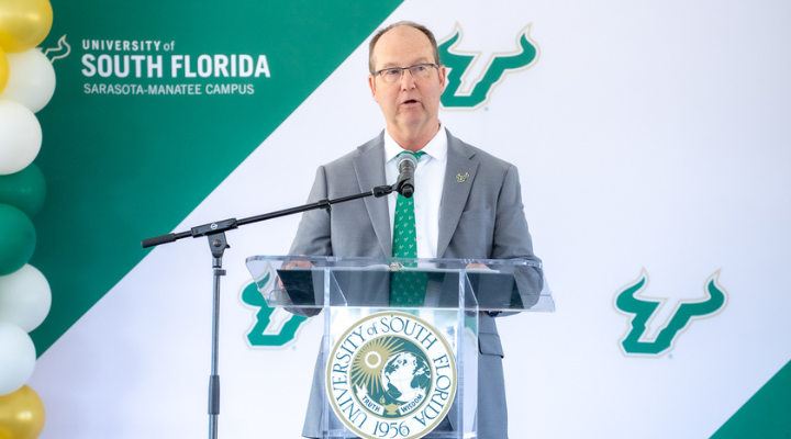 Brett Kemker delivers speech