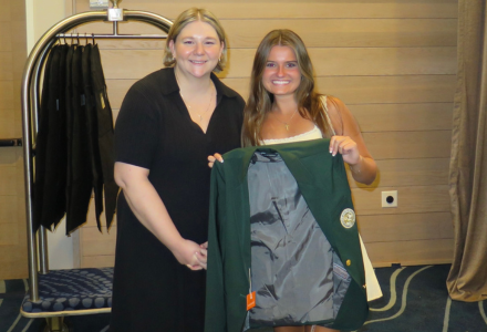 Britlee receives her green jacket