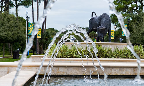 Campus fountain