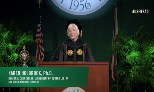 Karen Holbrook at Spring 2020 graduation