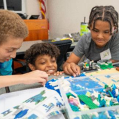 students working on an activity 